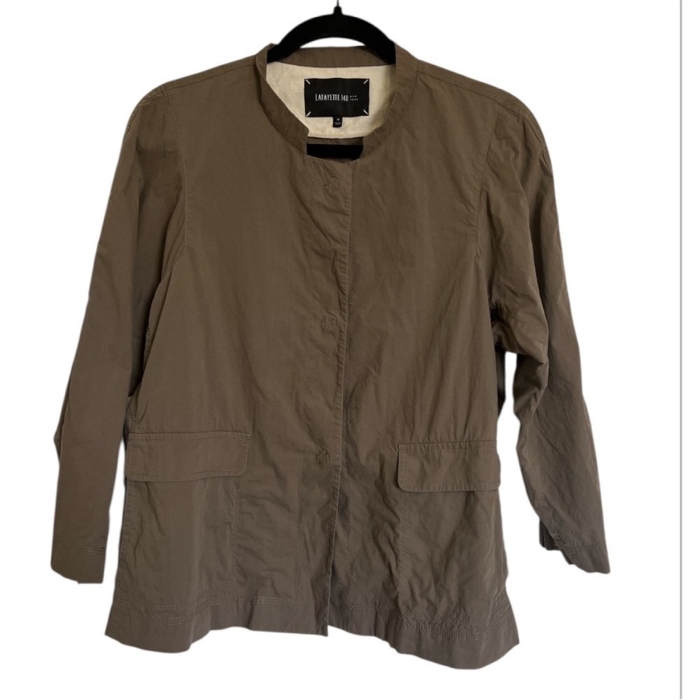 Lafayette 148 New York Neutral Minimalist Brown Jacket